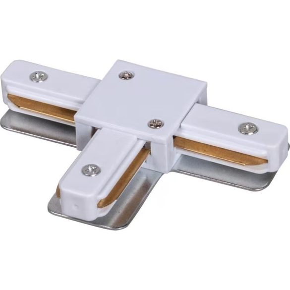 T connector for 1-phase reinforced track rail, white