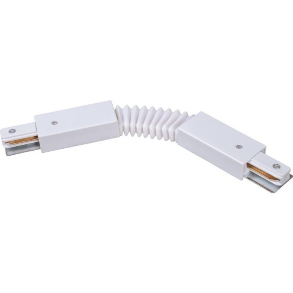 Flexible connector for 1-phase reinforced track rail, white