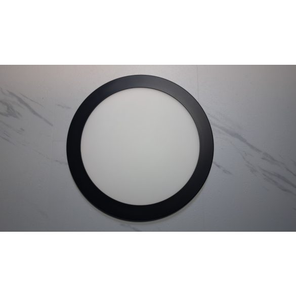 2 az 1 led panel 18W, kör alakú, CCT, fekete 